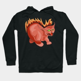 Demonic Fire Cat Hoodie